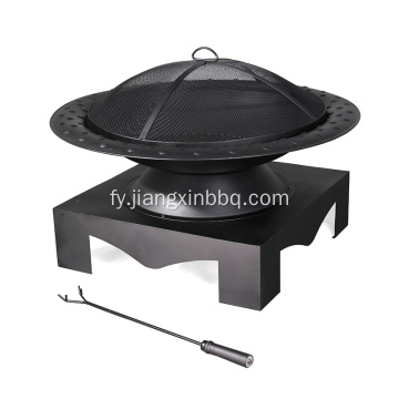 Steel Hout Burning Fire Pit Mei Base